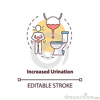 Increased urination concept icon Vector Illustration