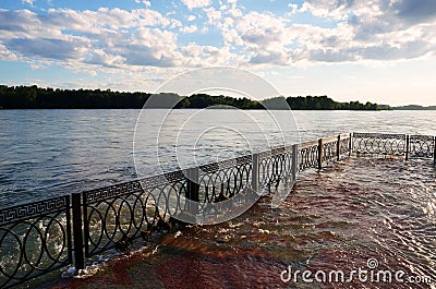 Increased water level Stock Photo