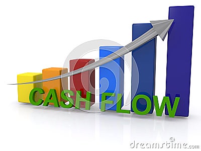 Increasing cash flow graph Stock Photo