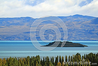 Incredible Argentino Lake or Lago Argentino View from the Town of El Calafate, Patagonia, Argentina, South America Stock Photo