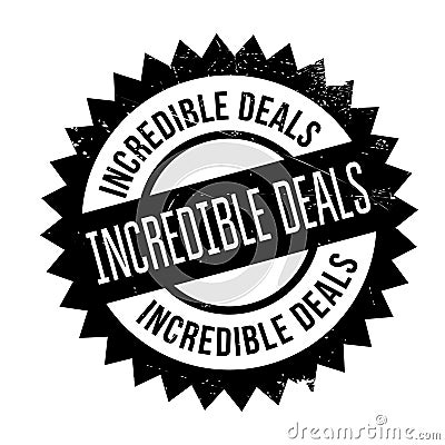 Incredible Deals rubber stamp Vector Illustration