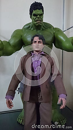 The incredible Hulk and Bruce Banner Editorial Stock Photo