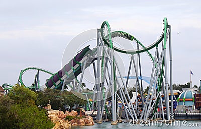The Incredible Hulk at Island of Adventure, Orland Editorial Stock Photo