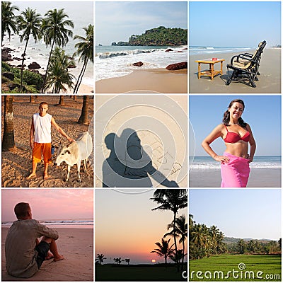 Incredible India Goa - collage nine photos Stock Photo