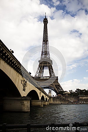 Another beautiful view of the Eiffel Tower Editorial Stock Photo
