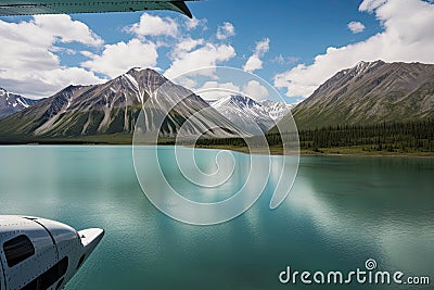 Incredible stunning scenery of Lake Clark National Park in winter Stock Photo