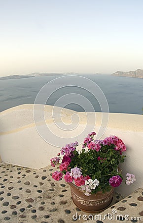 Incredible view santorini Stock Photo