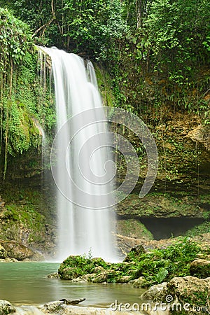 Incredible wild nautic falls in south american country Stock Photo