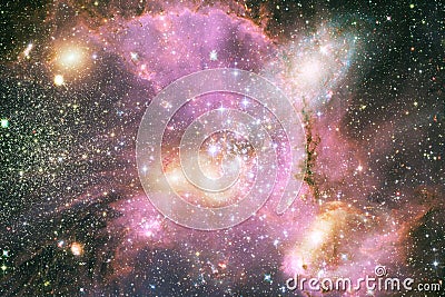 Incredibly beautiful galaxy somewhere in deep space. Science fiction wallpaper Stock Photo