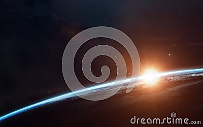 Science fiction space wallpaper, incredibly beautiful planets, galaxies. Elements of this image furnished by NASA Stock Photo