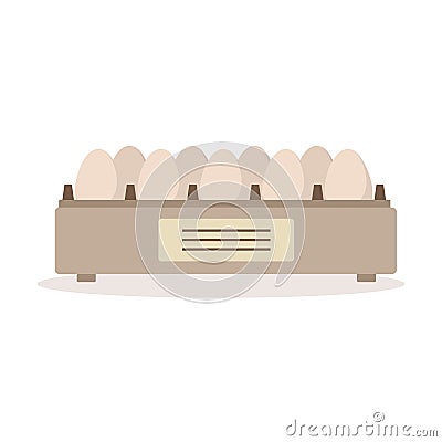 Incubator egg tray, poultry breeding vector Illustration Vector Illustration