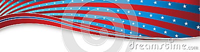 Indepedence Day Fourth of July USA Banner Vector Illustration