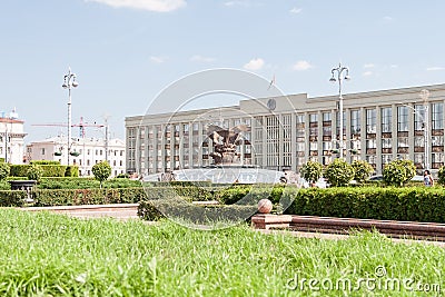 Independance Square, Minsk Stock Photo