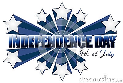 Independence day 4th of july sign Vector Illustration