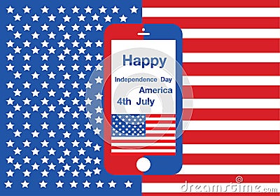 Independence day america vector Vector Illustration