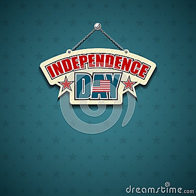 Independence day American signs Vector Illustration