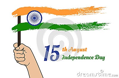 Independence Day India 15 August Vector Illustration