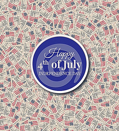Independence Day July 4 congratulations background USA American tradition greeting card. Stock Photo