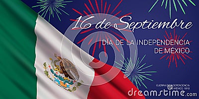 Independence Day of Mexico. Vector banner design template. Vector Illustration