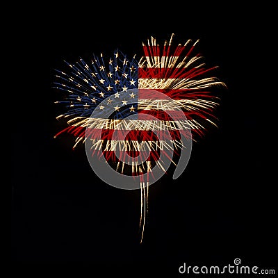 Independence day. My heart with love to usa. Stock Photo