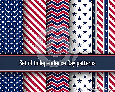 Independence day patterns Vector Illustration