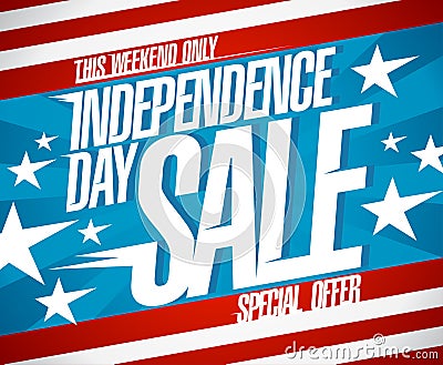 Independence day sale banner Vector Illustration