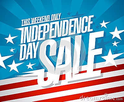 Independence day sale banner Vector Illustration