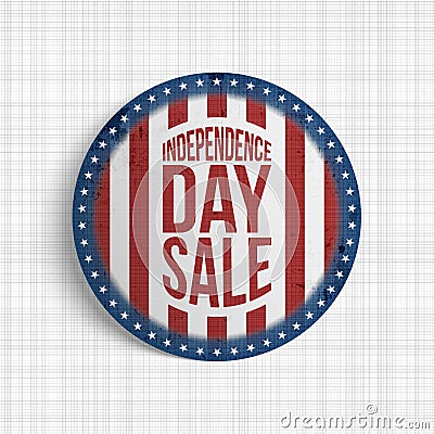 Independence Day Sale circle realistic Banner Vector Illustration