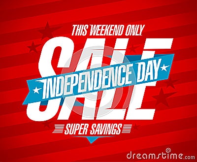 Independence day sale vector design concept Vector Illustration