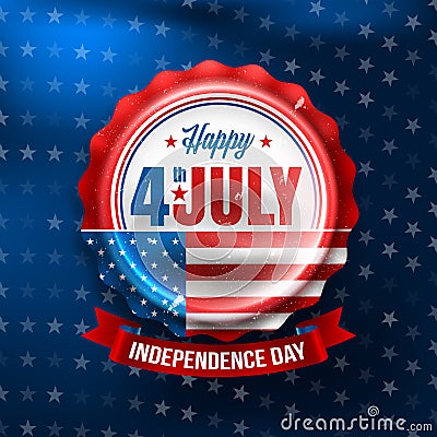 Independence day 4 th july.Happy USA Independence Day 4 th July. Vector Illustration