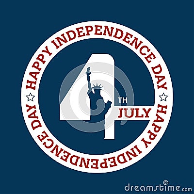 Independence Day - 4th july Vector Illustration