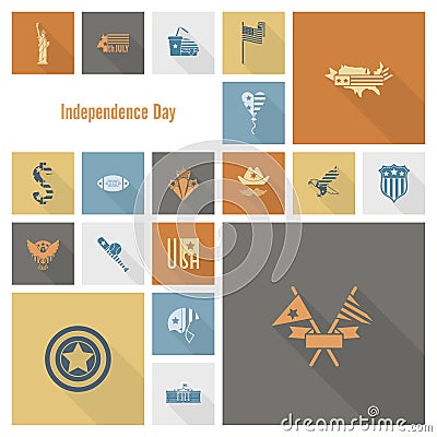 Independence Day of the United States Vector Illustration