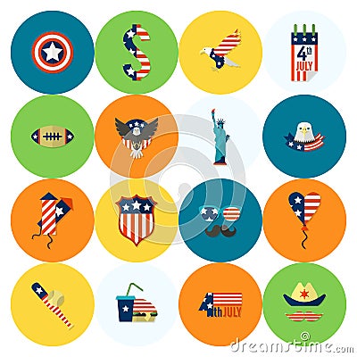 Independence Day of the United States Vector Illustration