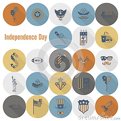 Independence Day of the United States Vector Illustration