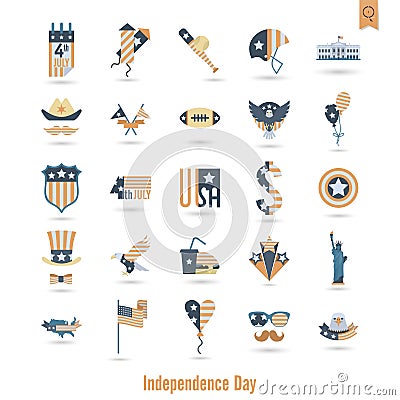 Independence Day of the United States Vector Illustration