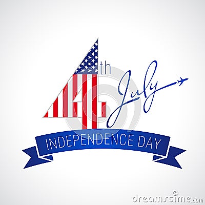 Independence day USA vector card. Vector Illustration