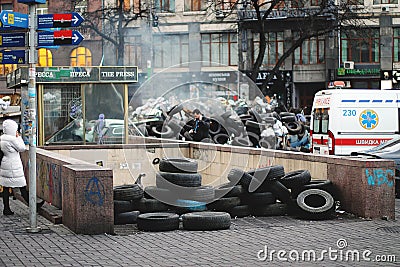 Independence: the dignity of the revolution Kiev 2013 Editorial Stock Photo