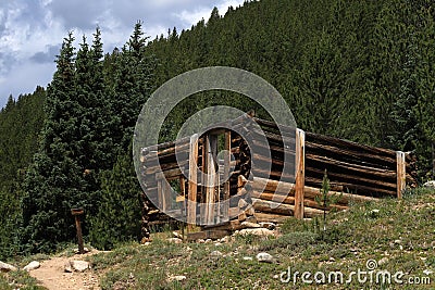 Independence Ghost Town, Colorado Editorial Stock Photo