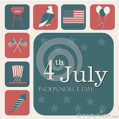 Independence icons Vector Illustration