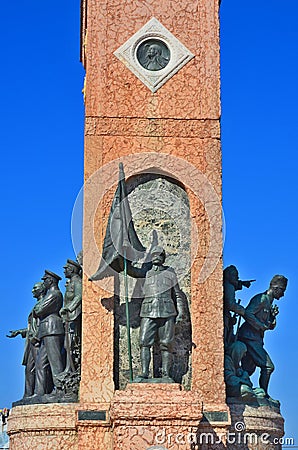 Independence Monument commemorating Kemal Ataturk Editorial Stock Photo