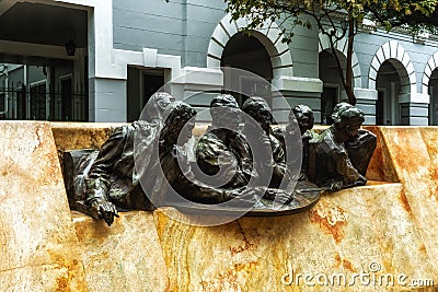 Independence Monument in the pedestrian zone in the historic town centre of Guayaquil, Ecuador, South America Stock Photo