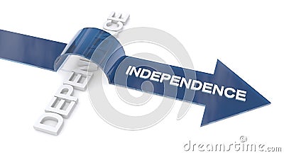 Independence over dependence Stock Photo