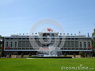 Independence palace ho chi minh city Vietnam and fountain Stock Photo