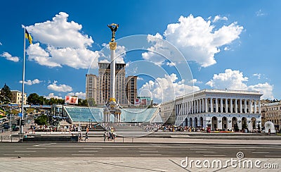 Independence square in Kyiv, Ukraine Editorial Stock Photo
