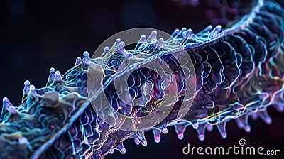 In an indepth view of a nematodes anatomy the distinct layers of tissue and can be observed showcasing the complexity of Stock Photo