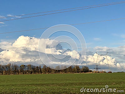 Indescribable clouds on the horizon Stock Photo