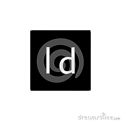 indesign, text icon. Simple glyph vector of text editor set icons for UI and UX, website or mobile application Stock Photo