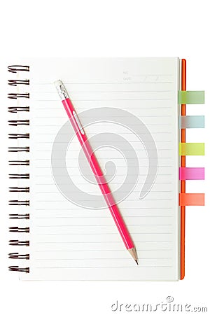 Index book and pencil Stock Photo