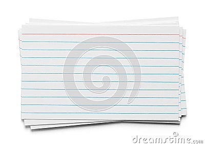 Index Card Pile Stock Photo