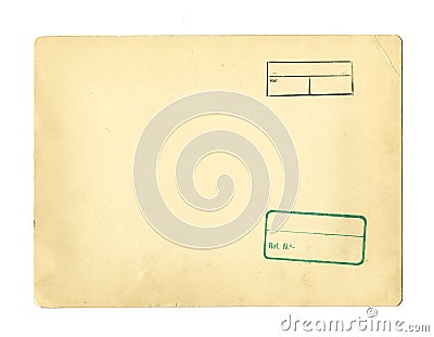 Index cardboard card isolated on white background Stock Photo